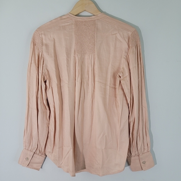 NWT REBECCA TAYLOR LS Twill Blouse in Ballet Size S 100% Viscose Button-Front - Picture 3 of 12